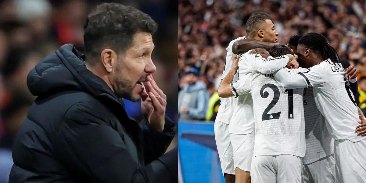 La burla a Cholo Simeone de un jugador del Real Madrid en pleno partido que no se vio en la transmisión