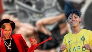 Mientras Neymar no deja la fiesta, el increíble entrenamiento de Cristiano Ronaldo Jr.