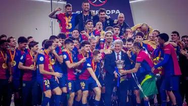 Joan Laporta se volvió loco con las 'primas' tras vencer al Real Madrid en la Supercopa 2025