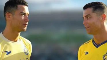 El épico momento del encuentro de Cristiano Ronaldo con su doble en Arabia