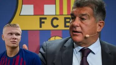 (VIDEO) La reacción de Laporta cuando un aficionado le pidió que fiche a Haaland