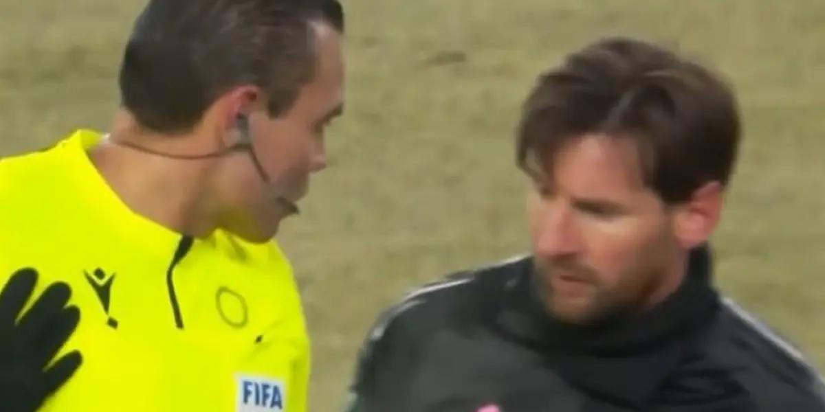 El oscuro pasado del árbitro que le pidió la camiseta a Messi