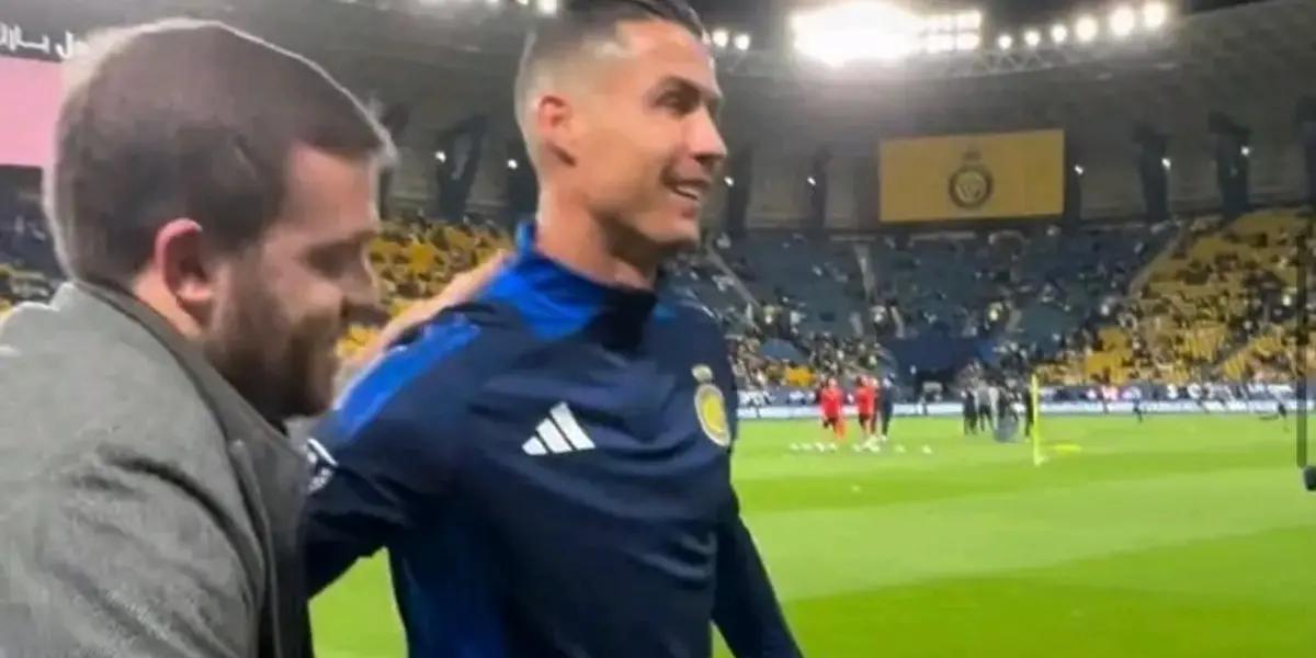 El encuentro viral entre Cristiano Ronaldo y Fabrizio Romano