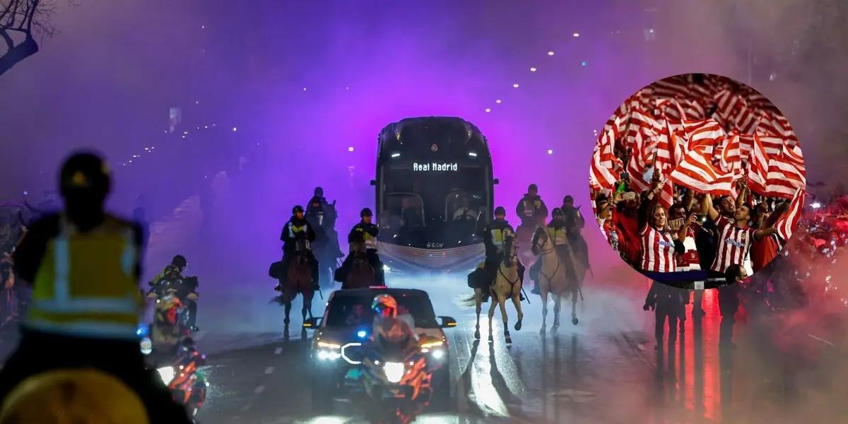 Mientras la afición del Real Madrid hizo un recibimiento espectacular, la actitud vergonzosa de los hinchas del Atletico