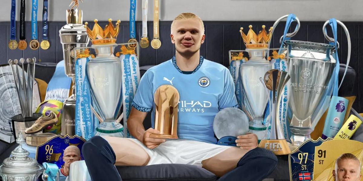 (Video) Erling Haaland formado con dados, vaya ingenio de los ingleses