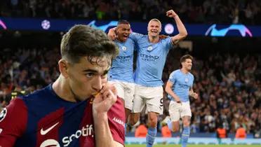 (FOTO) Gavi enciende las redes sociales del Manchester City, los fans citizens ya sueñan con su fichaje