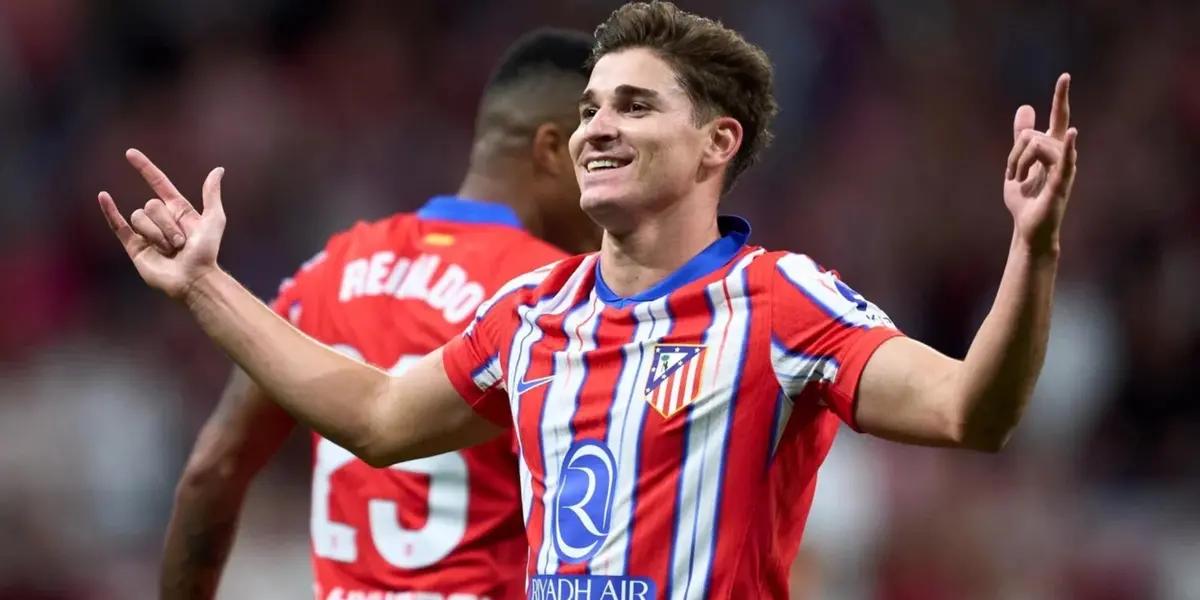 (VIDEO) La anotación de Julián Álvarez a lo Sergio Ramos, en el derby de Madrid