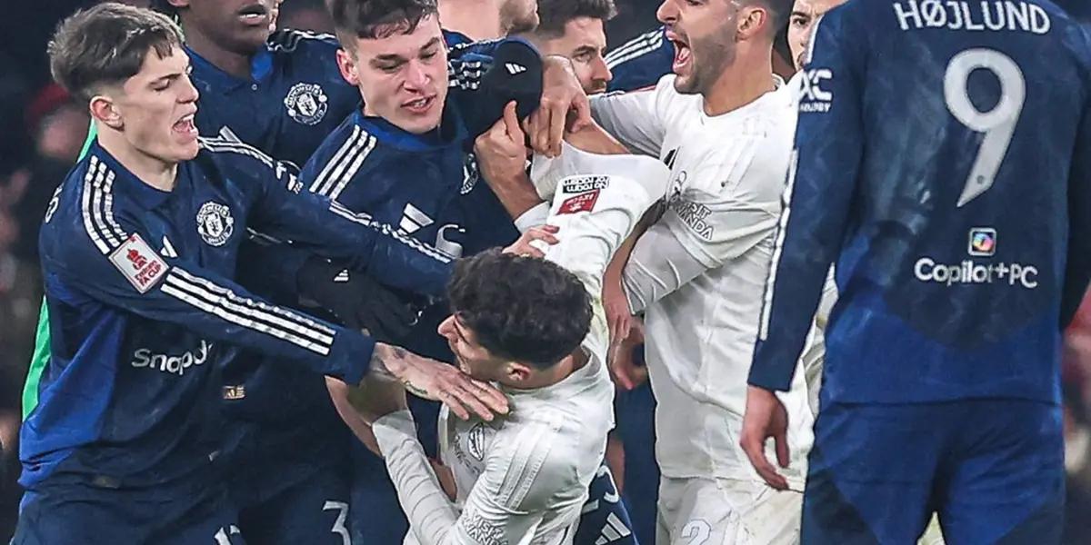 Cámara captó la supuesta palabra que le dijo Harry Maguire a Kai Havertz y que desató pelea en FA Cup