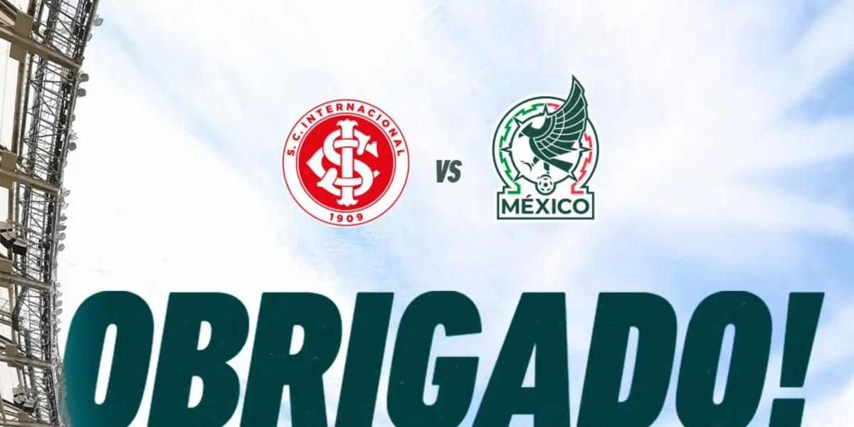 Horario y donde ver a la Selección mexicana vs. Inter de Porto Alegre