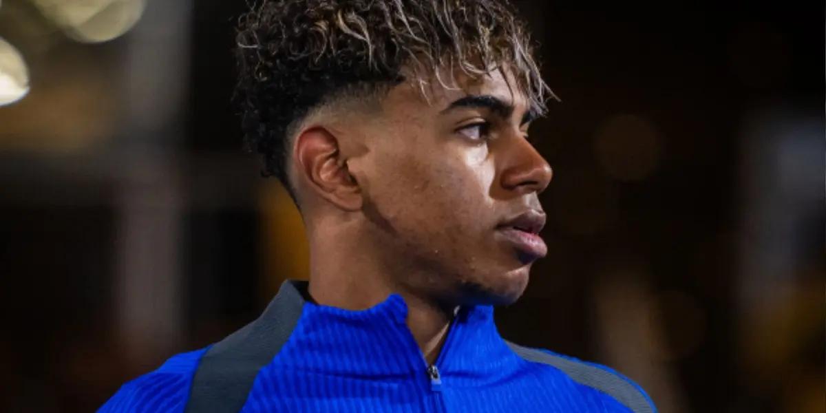 (Video) Lamine Yamal tapa el escudo del Real Madrid al tomarse foto con niño