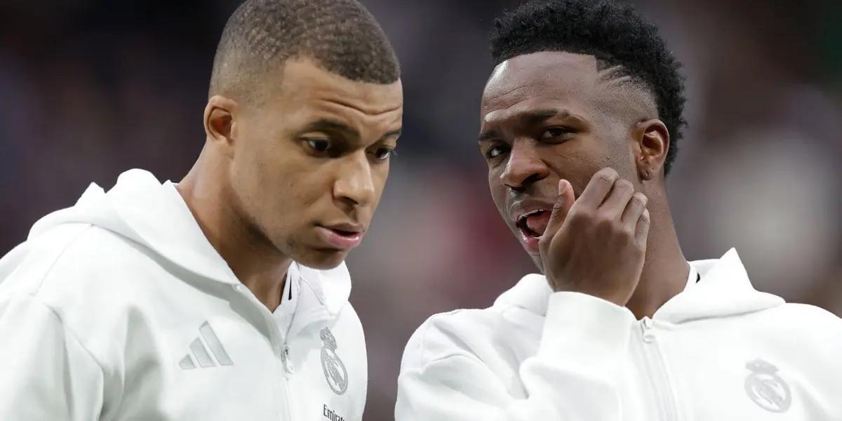 Dicen que se llevan mal y lo que hizo Mbappé con Vinicius en pleno partido del Real Madrid
