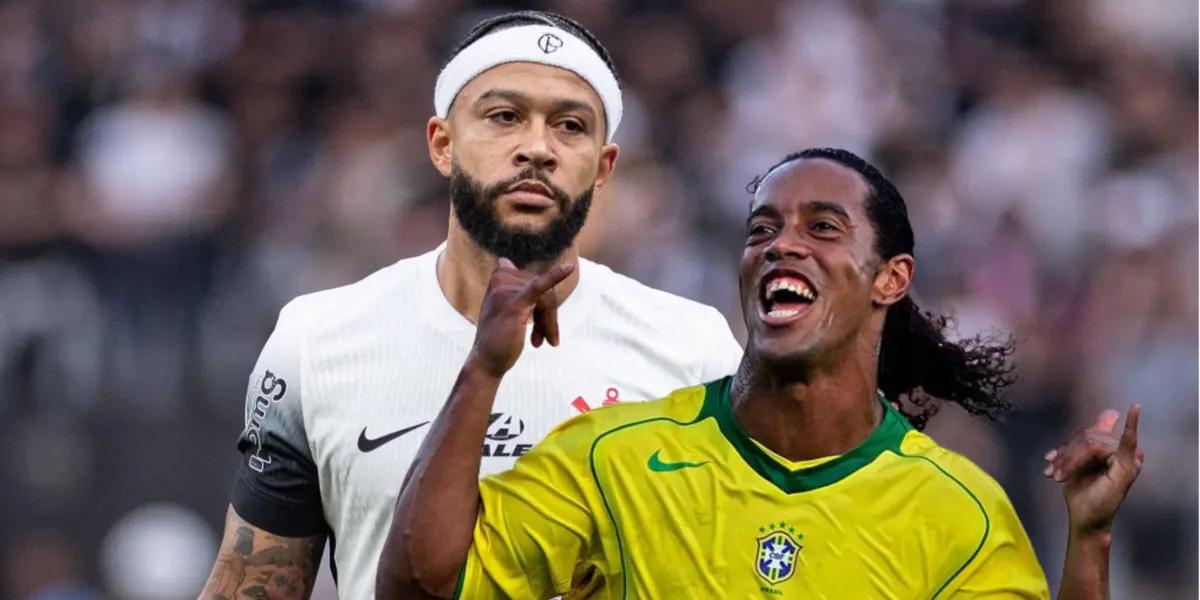 (VIDEO) Memphis se vistió de Ronaldinho en Brasil, así hizo esta jugada de fantasía