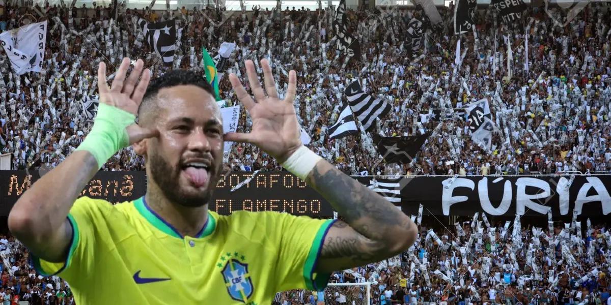 (VIDEO) La reacción de los hinchas de Botafogo, al ver a sus jugadore tomarse fotos con Neymar en pleno juego