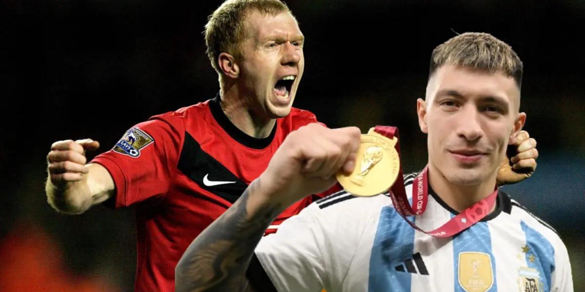 Scholes no se guardó nada, el duro dardo que le lanzó a Lisandro Martínez a pesar de su lesión