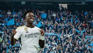 (FOTO) Lo que hizo la afición del Manchester City, para que Vinicius se deje de lloriqueos